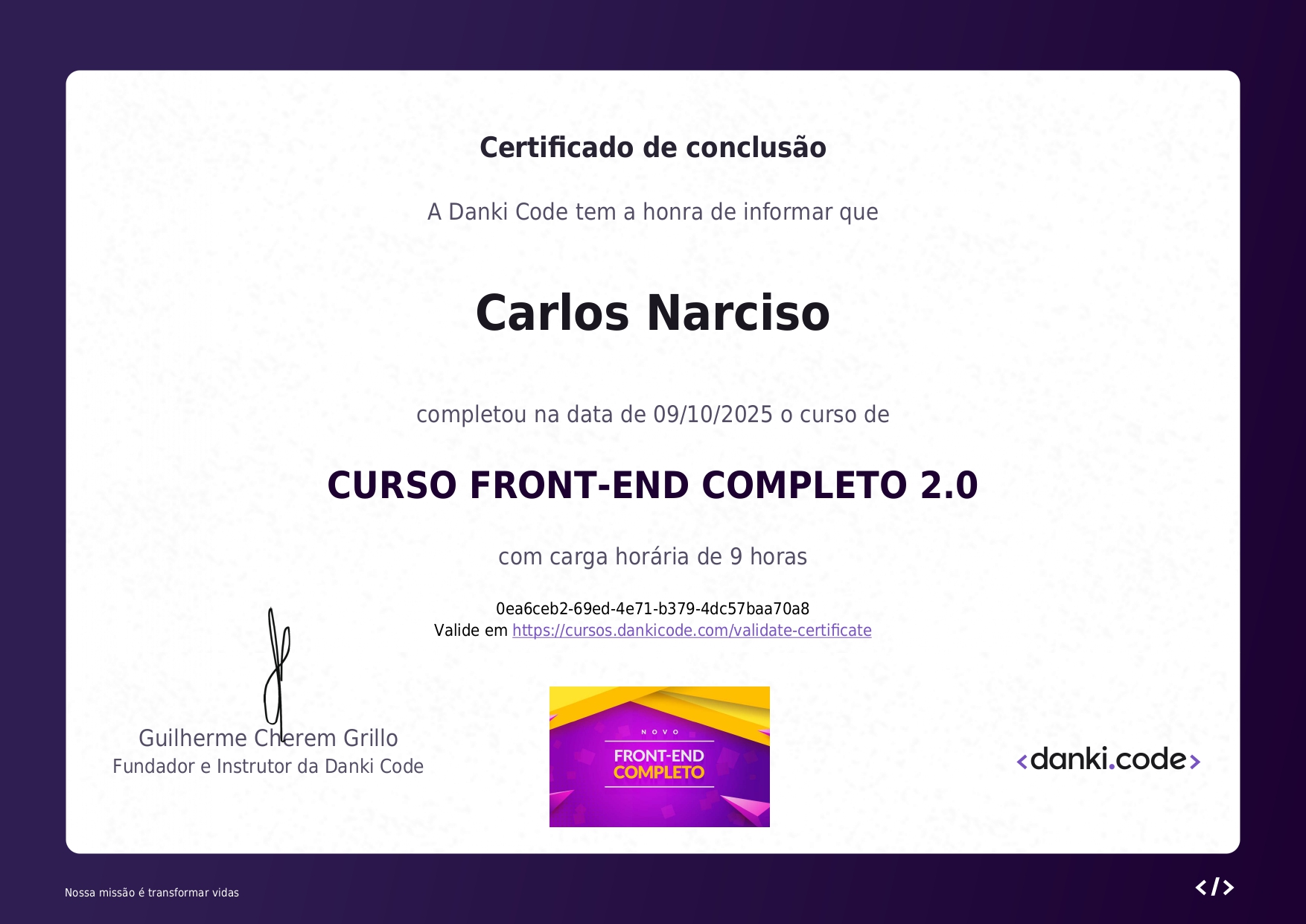Certificado Front-end Completo 2.0
