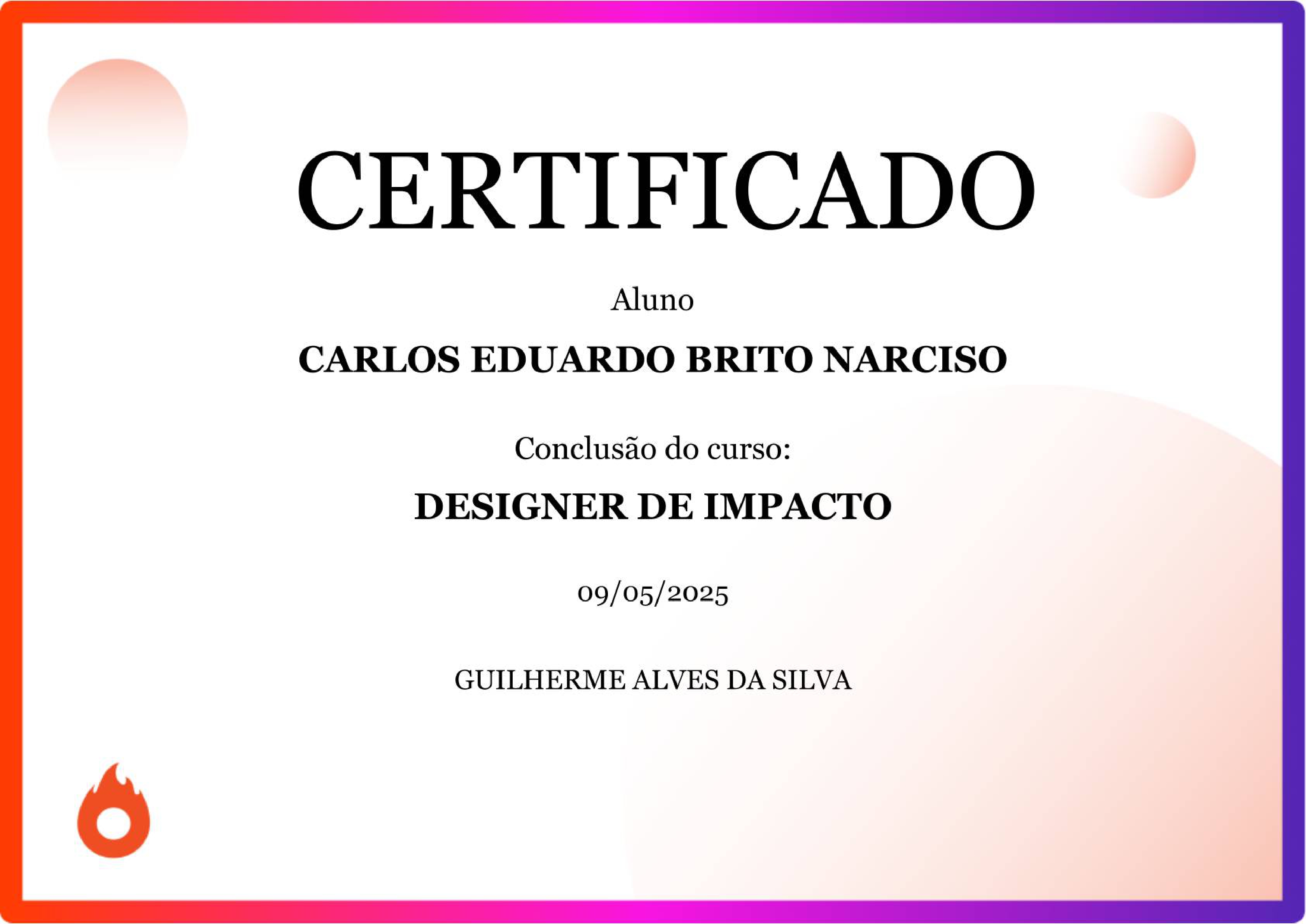 Certificado Designer de Impacto